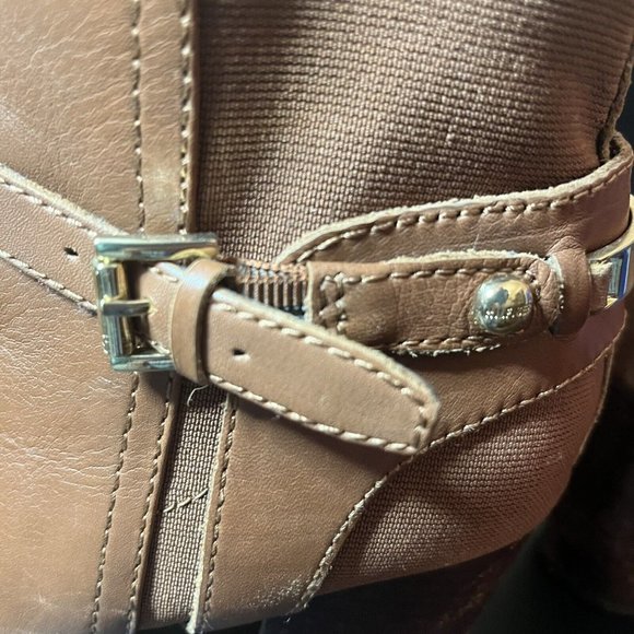 Tommy Hilfiger Twhayley Chestnut Brown Leather Slip On Ankle Boots Size 10 READ - Picture 14 of 16